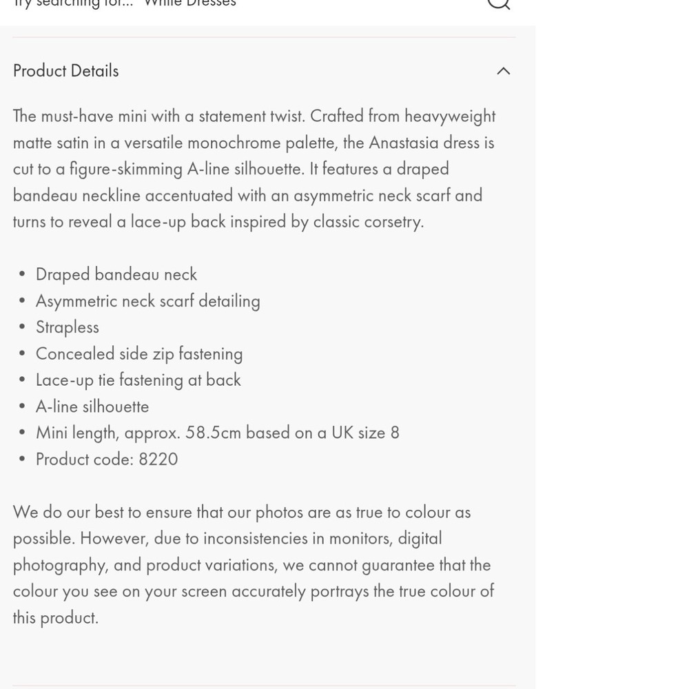 Oh Polly Anastasia Ivory Draped Halterneck Satin Mini Dress US 8 NEW Bride - Picture 3 of 8